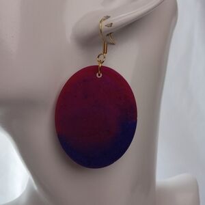 Elegant Pink and Purple Dangle Earrings